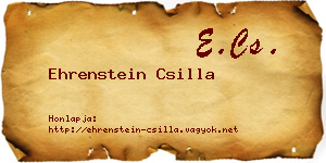 Ehrenstein Csilla névjegykártya